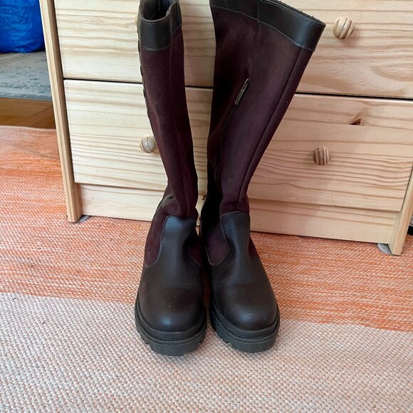 DuoBoots Oakford Knee High Boots in Dark Brown Leather 39 Wide Calf - Picture 7 of 8